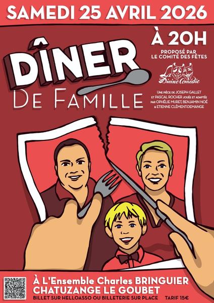 Théâtre Dîner de famille_Chatuzange-le-Goubet