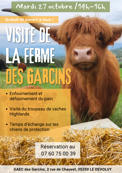 Visite de la ferme des Garcins