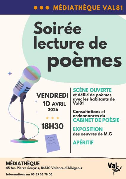 Soirée lecture de poèmes