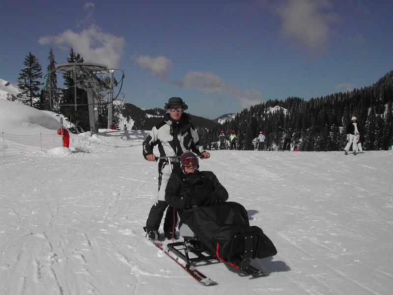 Skiable area accessible in a ski chair