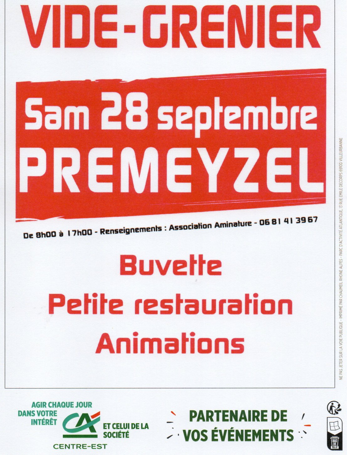 Vide grenier à Prémeyzel