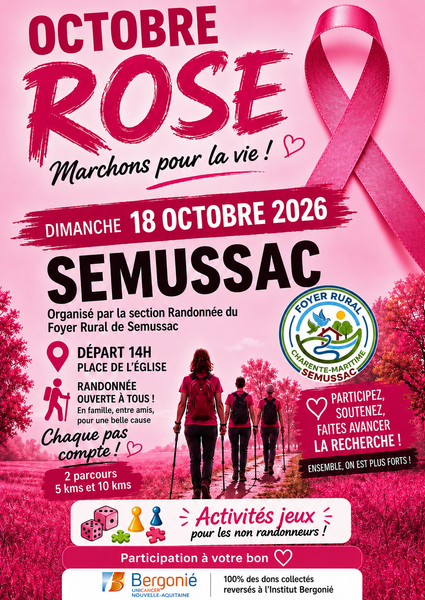 Octobre Rose "Marchons pour la vie"