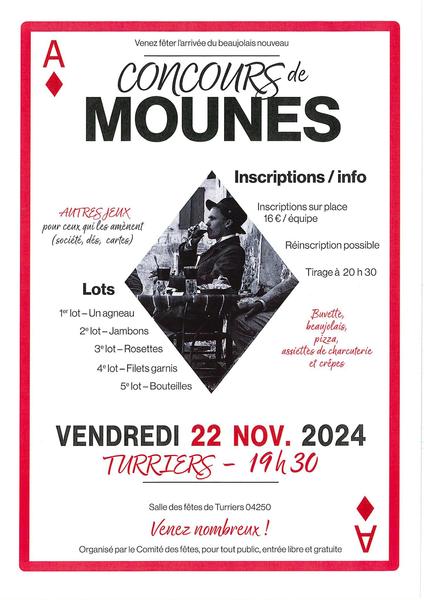 Beaujolais Nouveau, concours de mounes et soirée... Le 22 nov 2024