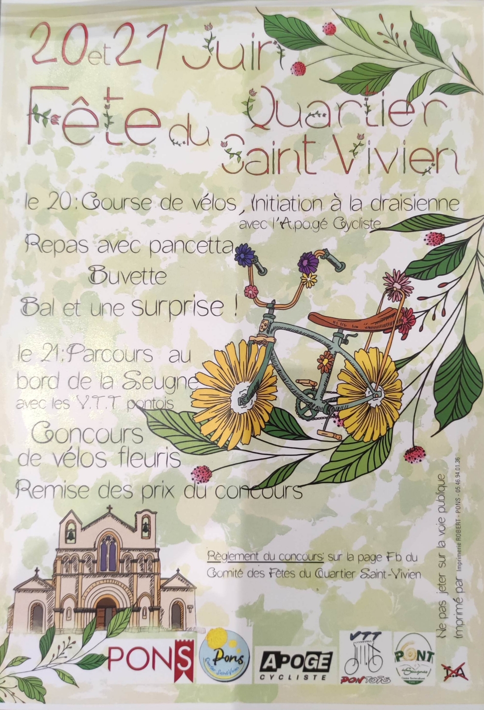 Fête du quartier St-Vivien 'Concours Vélos Fleuris'