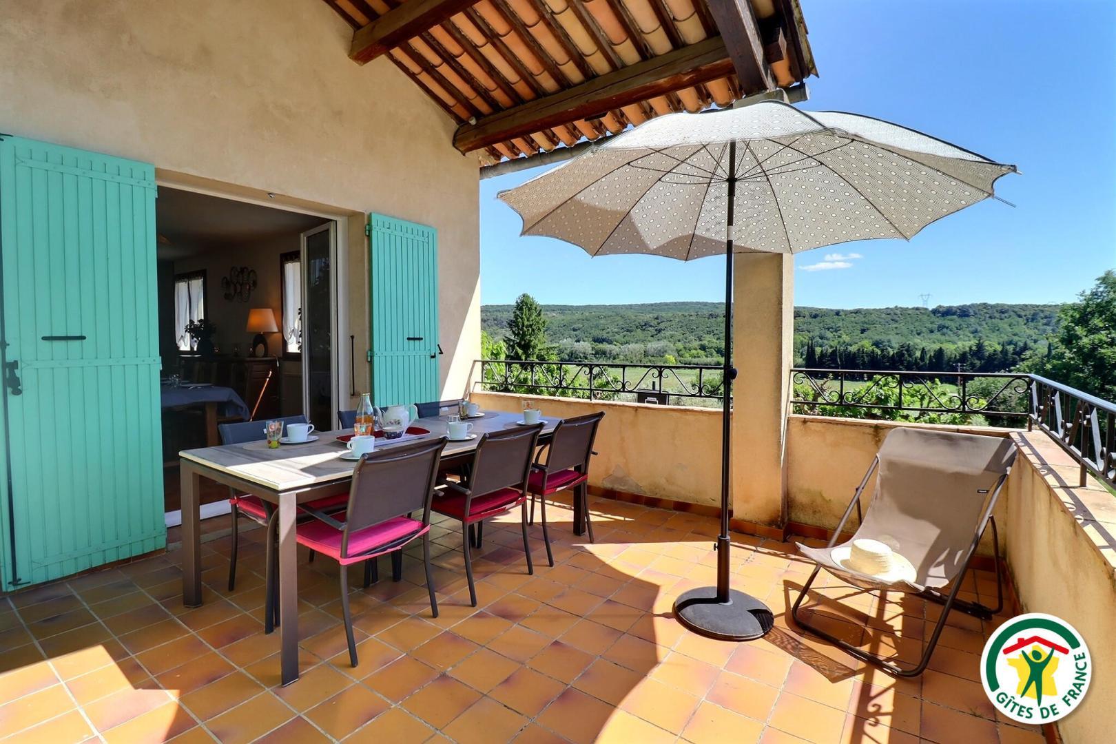 La terrasse avec vue