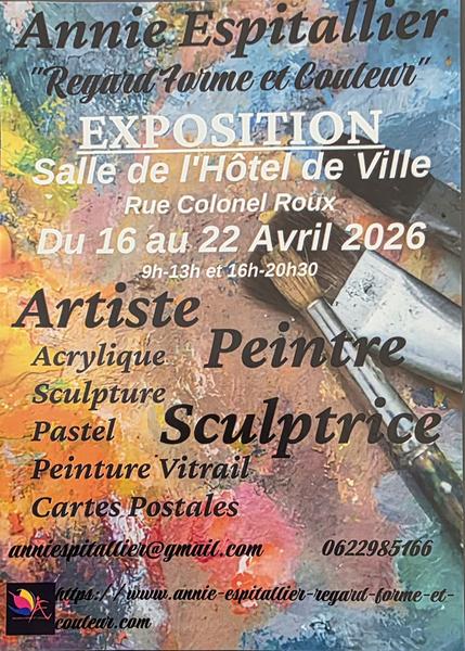 Exposition de peinture, sculpture et cartes postales