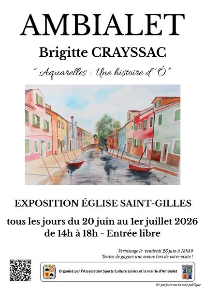 Exposition à l'église Saint Gilles - Brigitte Crayssac