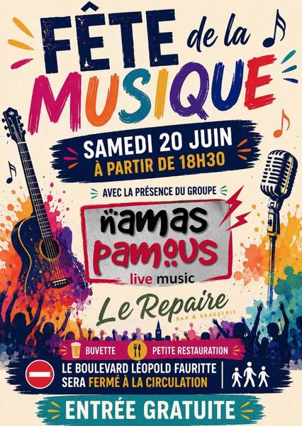 Fête de la musique – Le Repaire – Concert des Namas Pamous - Mondragon