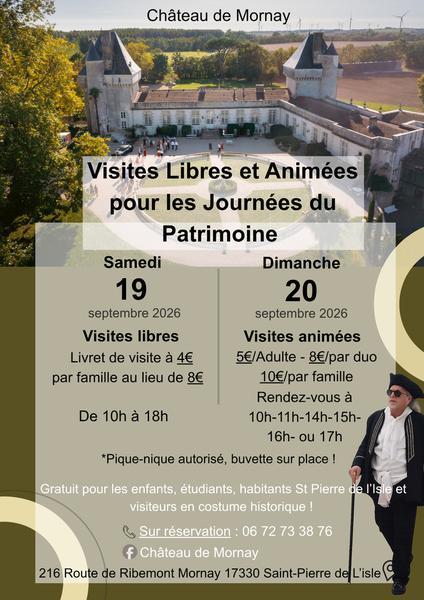 Visites libres et animées du château de Mornay