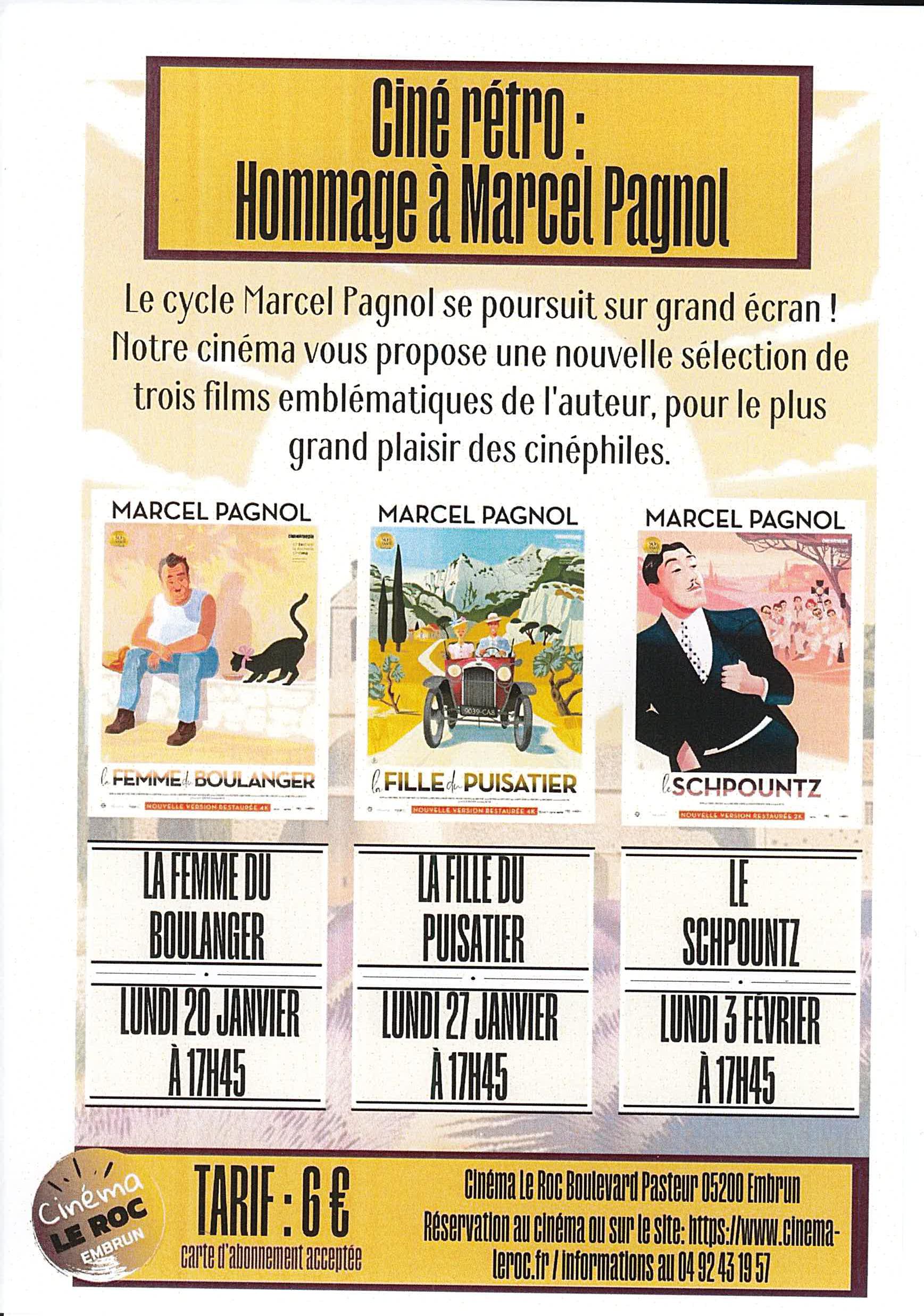 Ciné rétro : hommage à Marcel Pagnol_Embrun