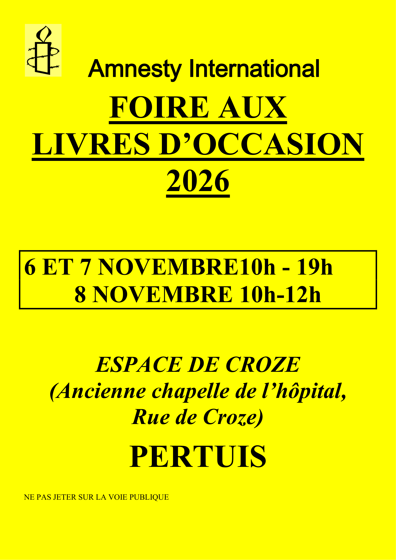 Foire aux livres d'occasion 2026
