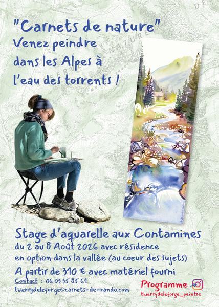 Carnets de nature : stage d'aquarelle dans la vallée des Contamines-Montjoie_Les Contamines-Montjoie