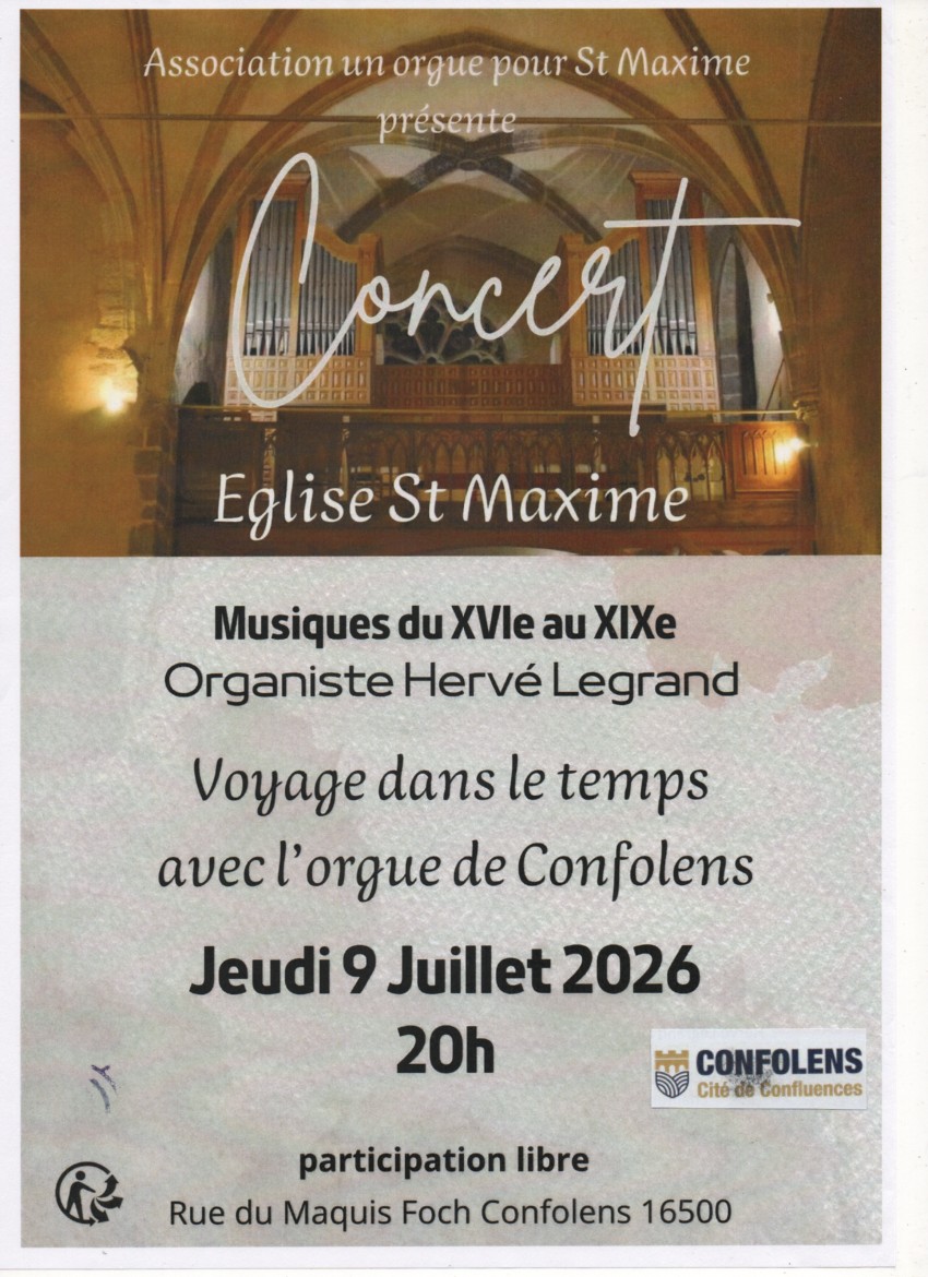 Concert orgue pour Saint Maxime