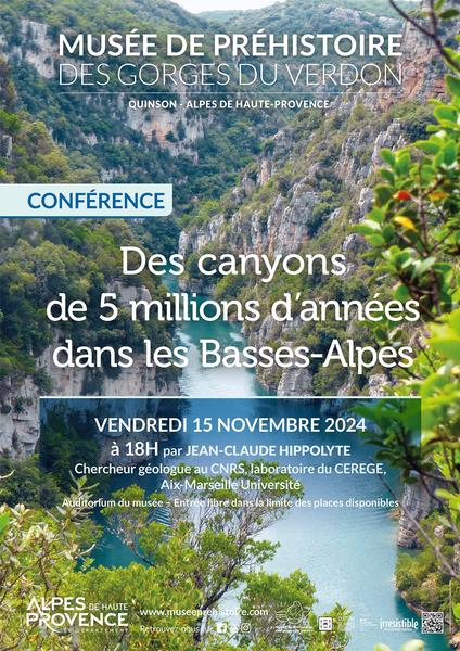 Conférence : Des canyons de 5 millions d