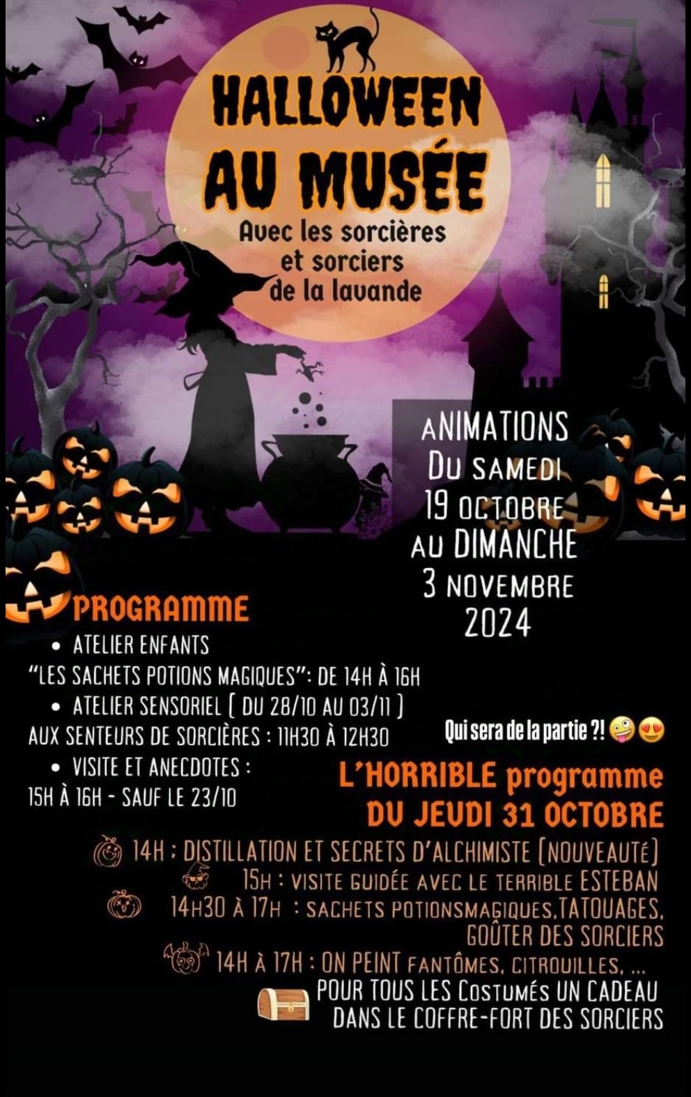 Visite Halloween au Musée de la Lavande