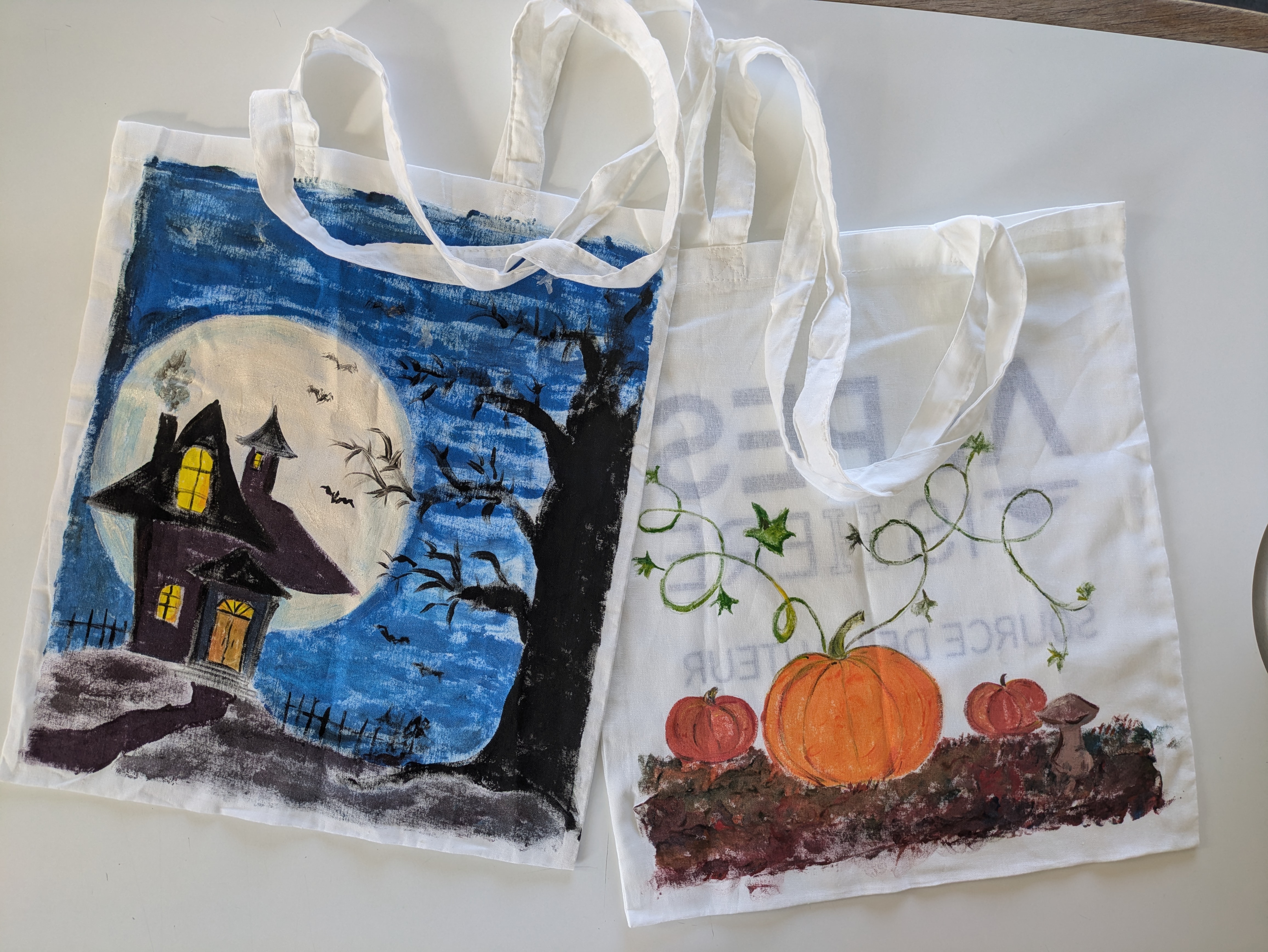 Atelier Sac à l'oeuvre : peinture sur tote bag