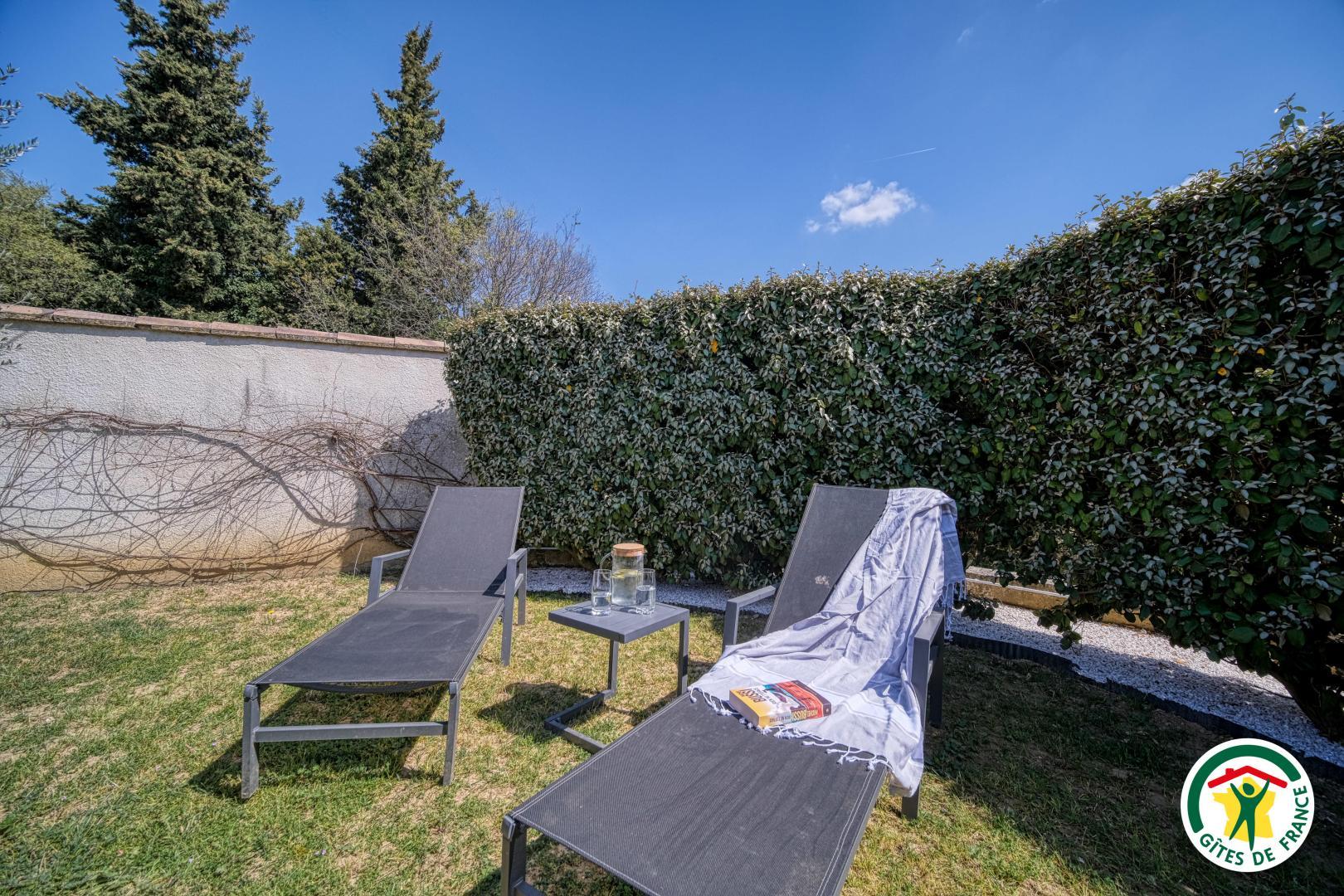 Le jardin privatif au gîte