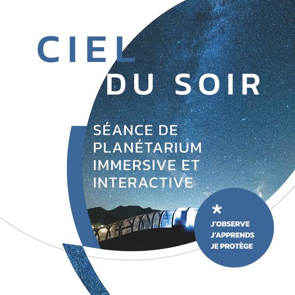 Séance de planétarium : ciel du soir