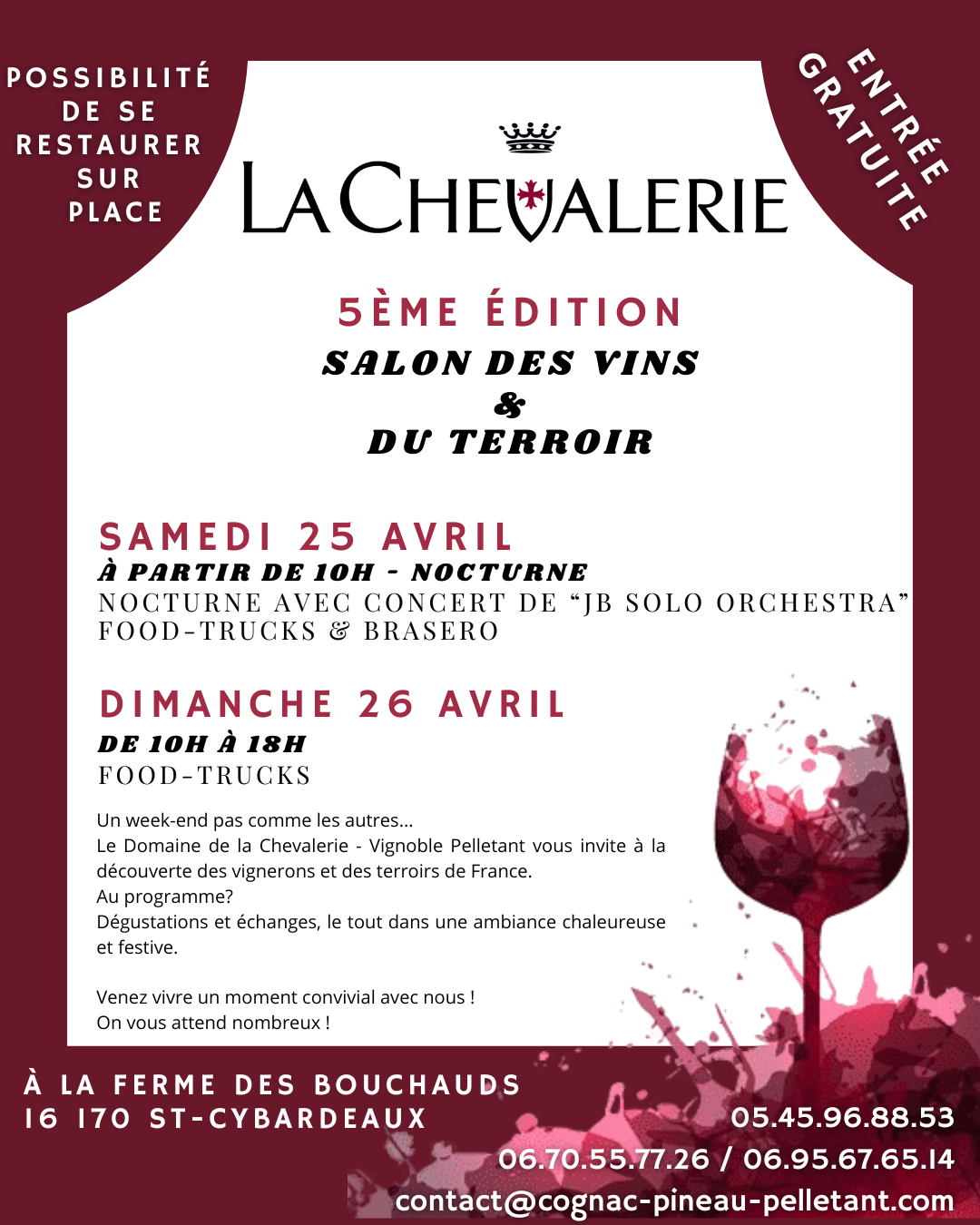 5ème SALON DES VINS & DU TERROIR aux Bouchauds