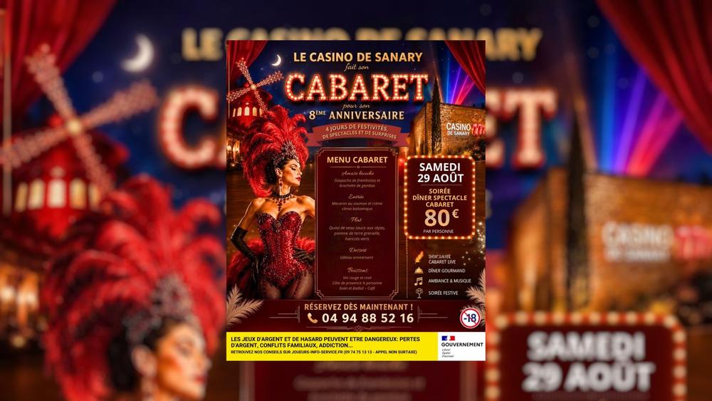 Le Casino de Sanary fait son Cabaret pour son 8ème anniversaire