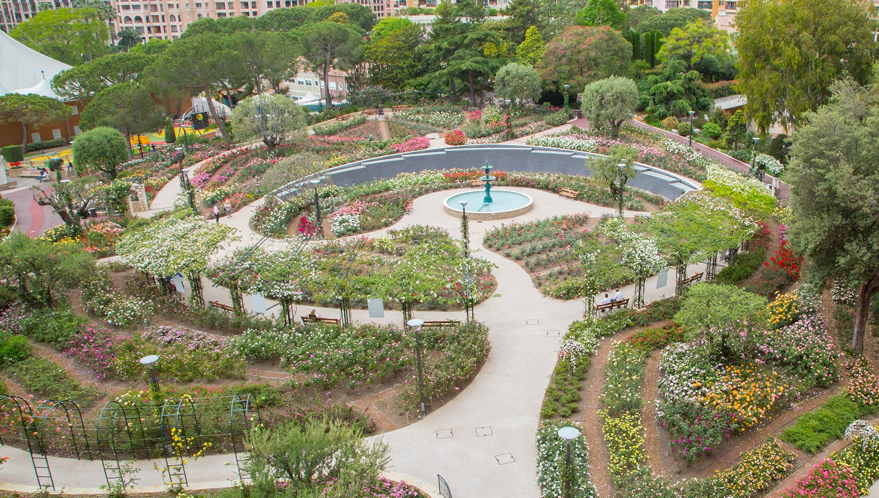 Princess Grace Rose Garden and Fontvieille Park (Monaco)
