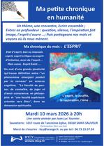 Atelier d’écriture Ma petite chronique en humanité – L’esprit_Saint-Sauveur