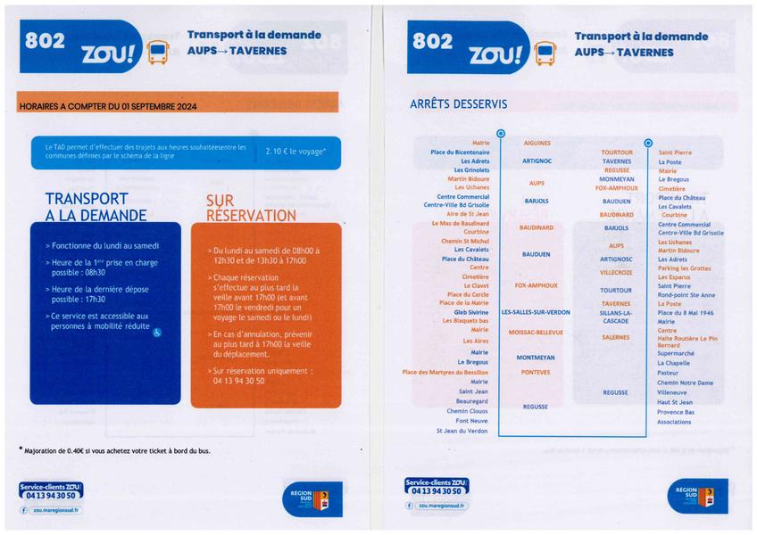 Arrêt de bus : Place du Château_Bauduen