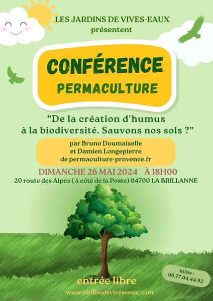 Conférence permaculture Le 26 mai 2024