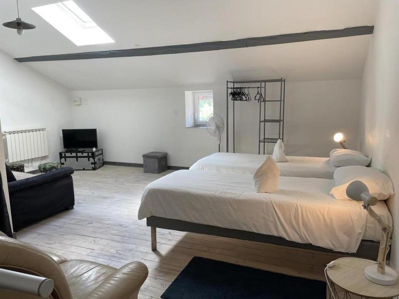 Grande suite avec lit double ou deux lits simples et canapé-lit deux personnes Grande suite avec lit double ou deux lits simples et canapé-lit deux personnes