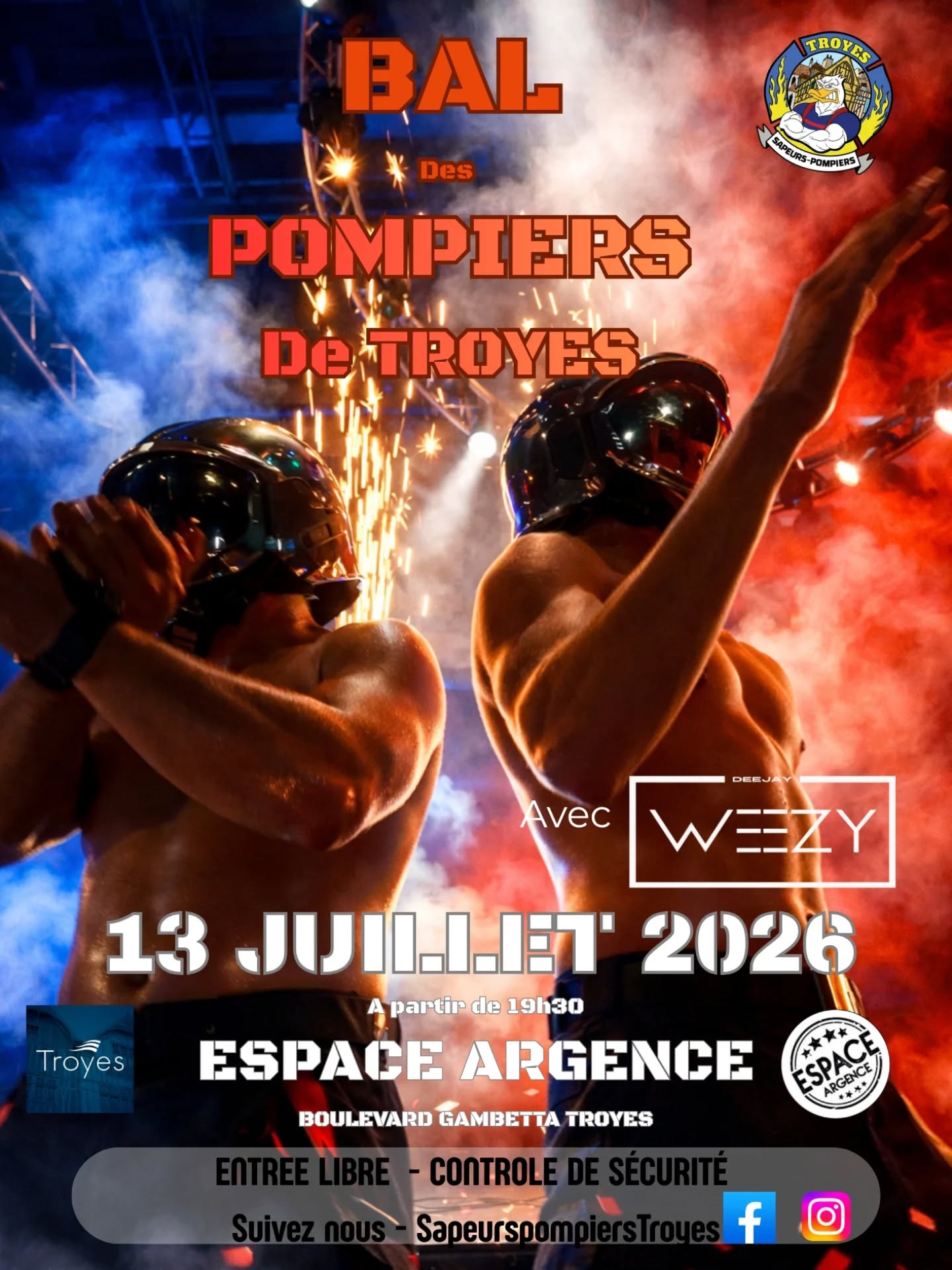 Bal des Pompiers de Troyes — visuel événement