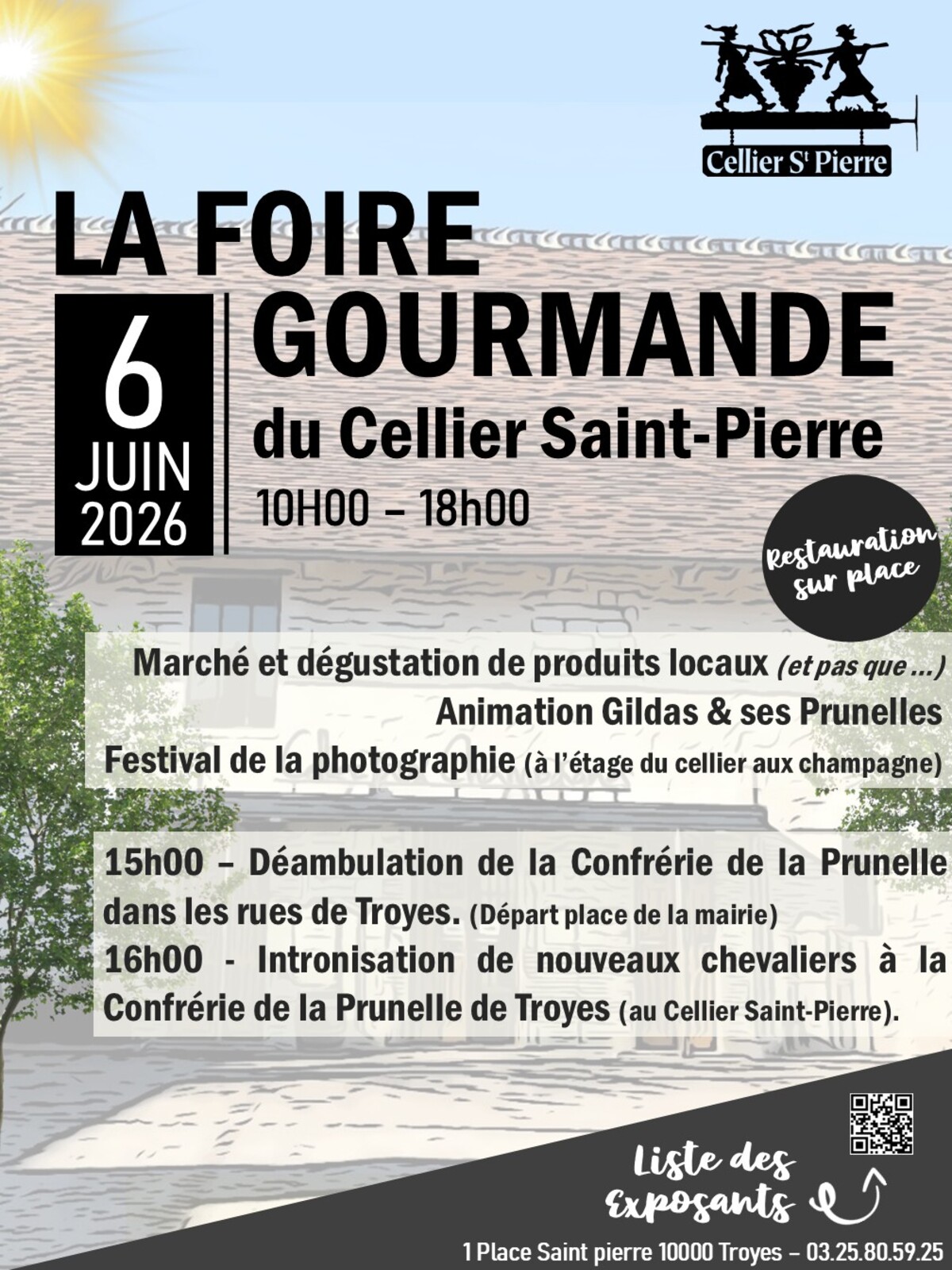 La Foire Gourmande du Cellier Saint-Pierre — visuel événement