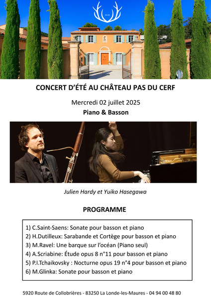 Concerts d'été au milieu des vignes au Château Pas du Cerf