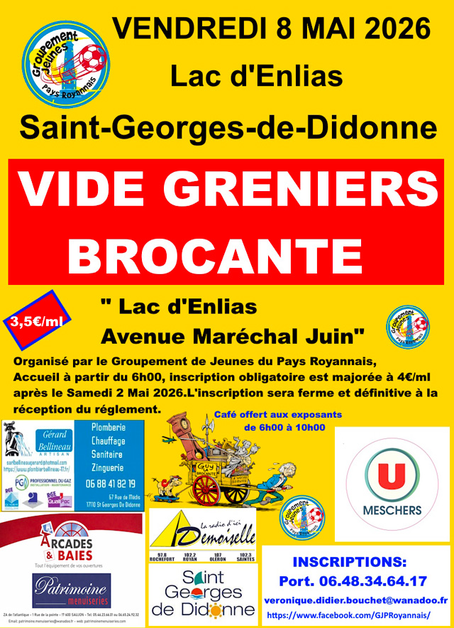 Brocante - Vide-Greniers du groupement de Jeunes du Pays Royannais.