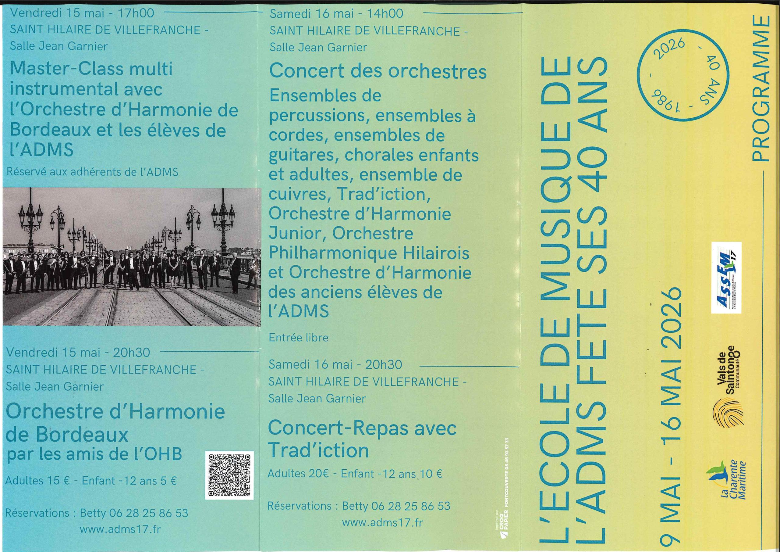 Concert des 40 ans de l' ADMS