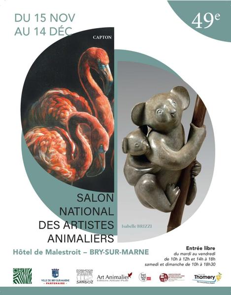 Affiche du Salon National des Artistes Animaliers à Bry-sur-Marne 