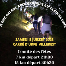 11ème balade accompagnée au clair de lune._Villerest