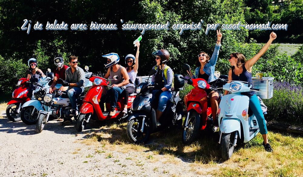 scoot nomad balade entre amis tourisme en scooter drome provencale