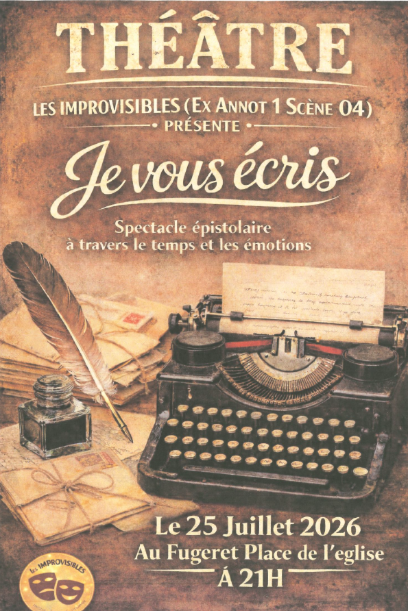 Théâtre - Je vous écris