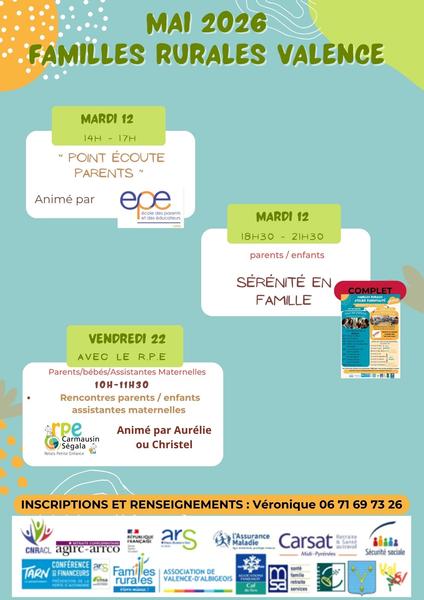 Rencontres parents/enfants/assistantes maternelles