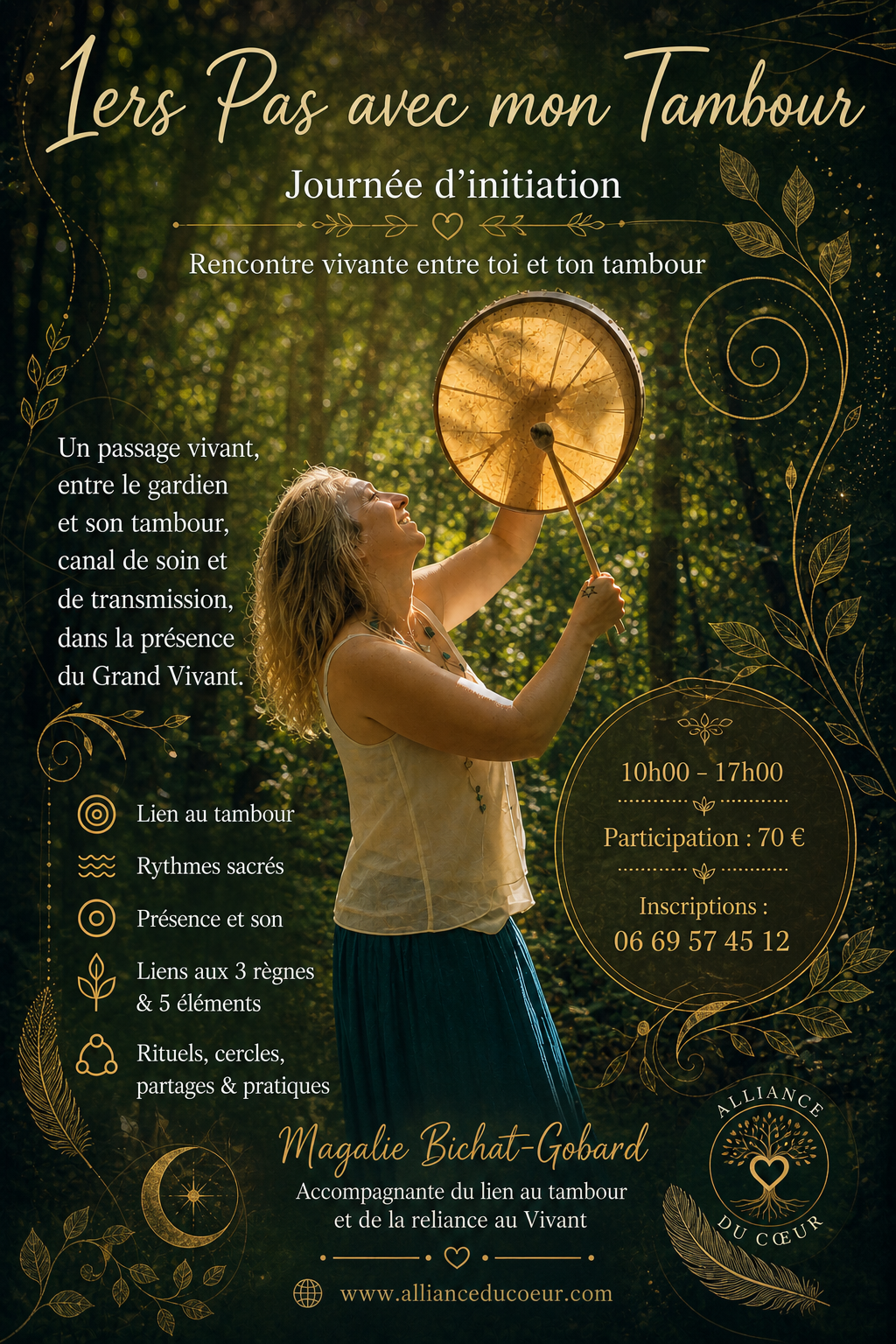 1ers pas avec mon tambour : une journée d'initiation & connexion au vivant avec ton tambour