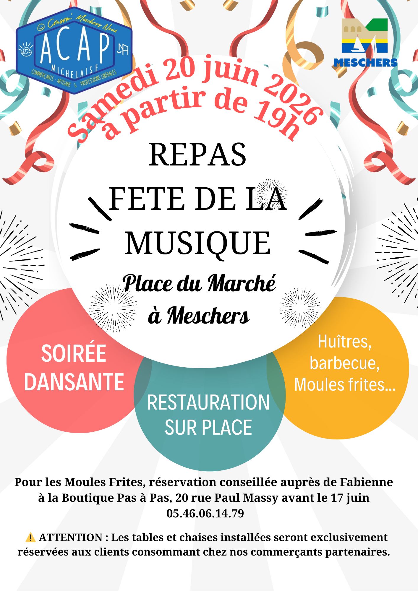 Repas fête de la musique