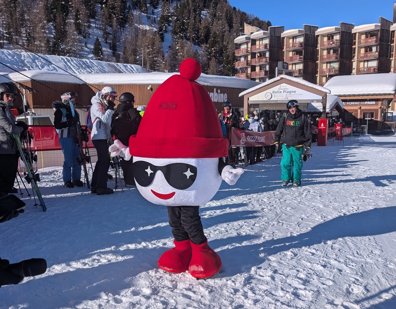 Rencontre avec la Mascotte de La Plagne