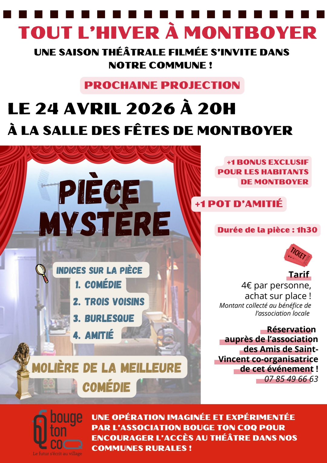 Pièce mystère dans le cadre de Clap Théâtre à Montboyer