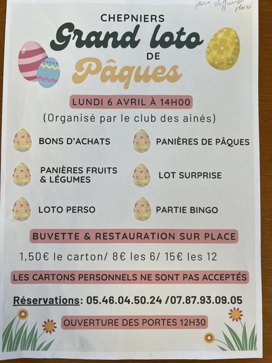Grand loto de Pâques