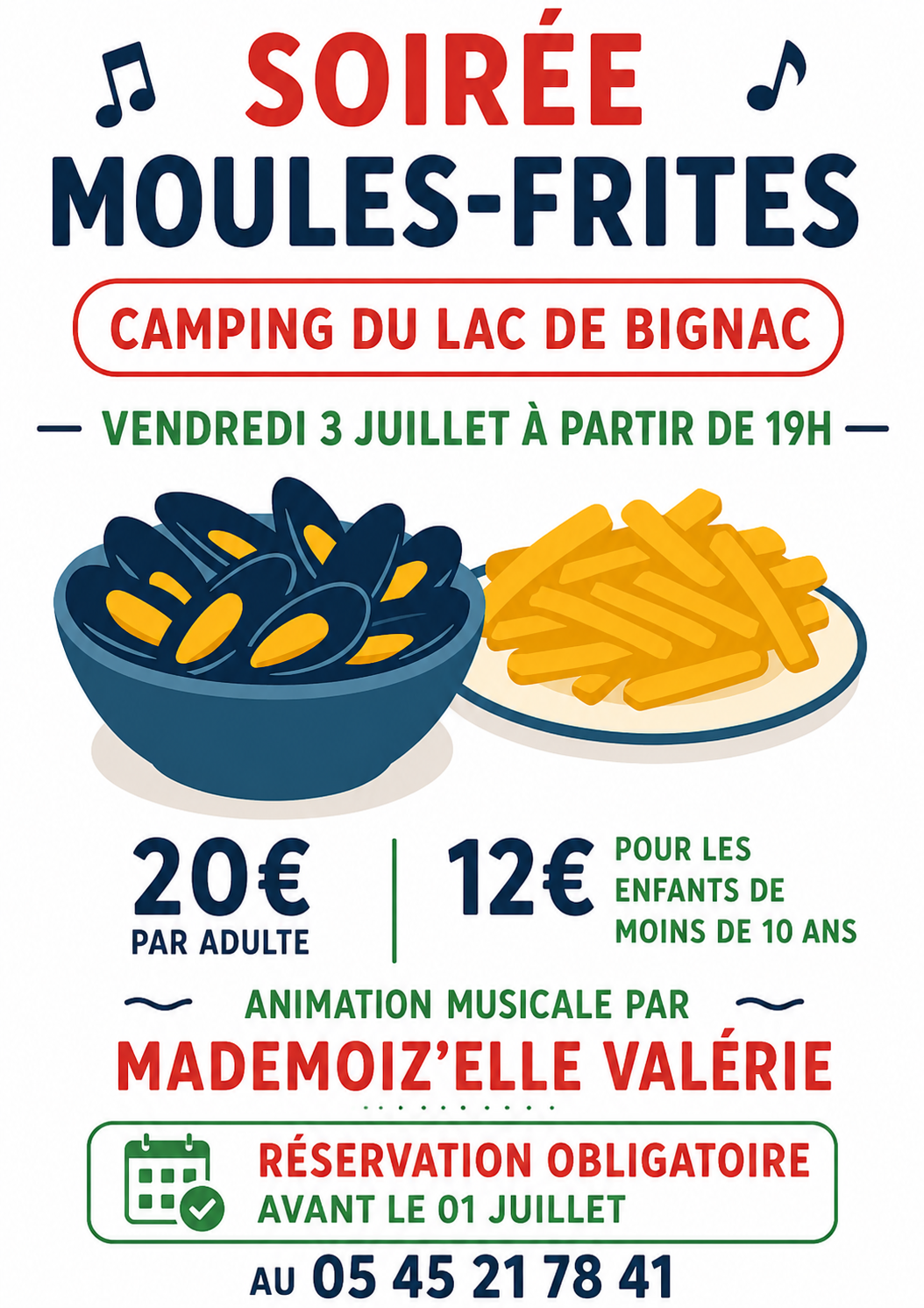 Soirées Moules Frites - Camping du Lac de Bignac