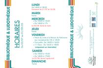 Horaires bibliothèque Chamrousse été 2025