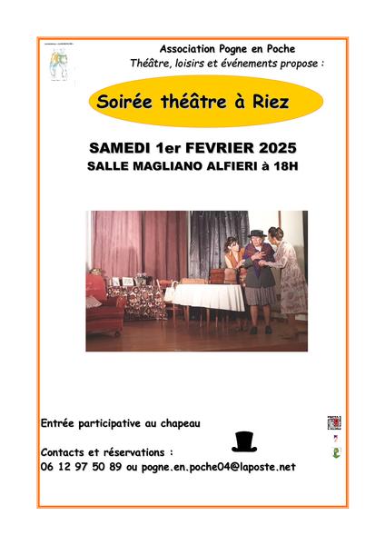 Soirée théâtre à Riez : C