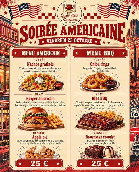 Soirée américaine au Café des Thermes