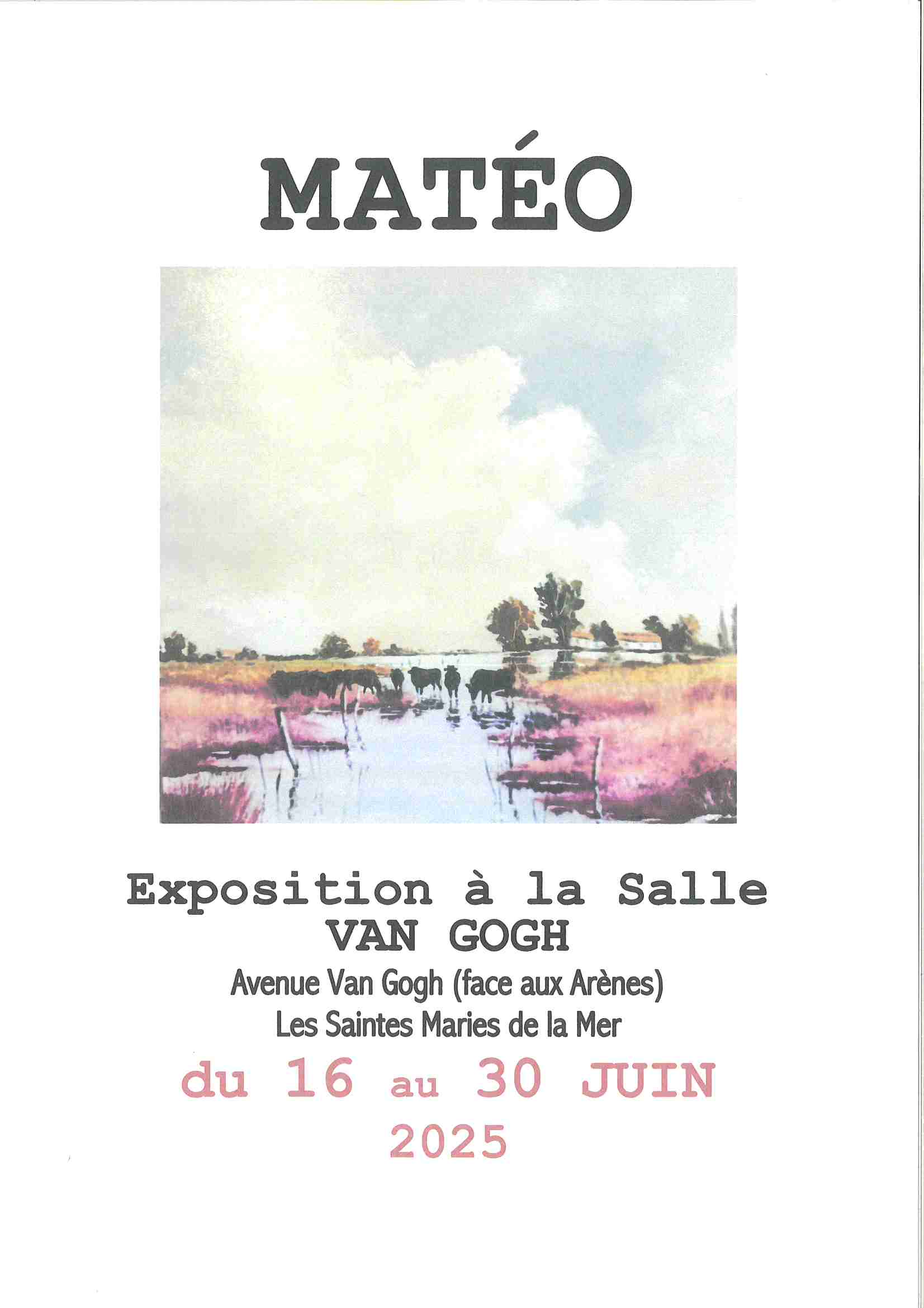 Exposition des oeuvres de M. Christobal Mateo