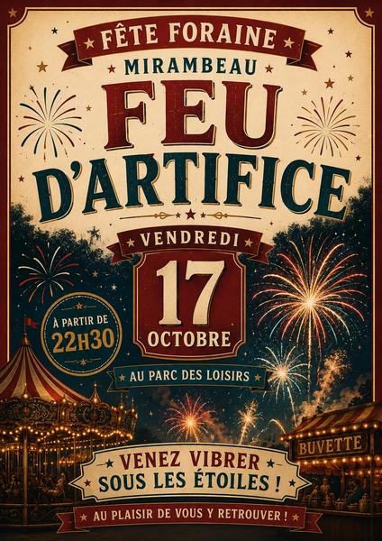 Feu d'artifices de la fête foraine